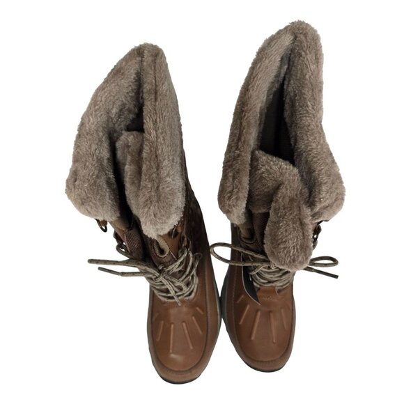 Pacific Mountain Womens Fur-Lined Thinsulate Winter Boots Quilted Pattern Size 9 - Picture 5 of 12